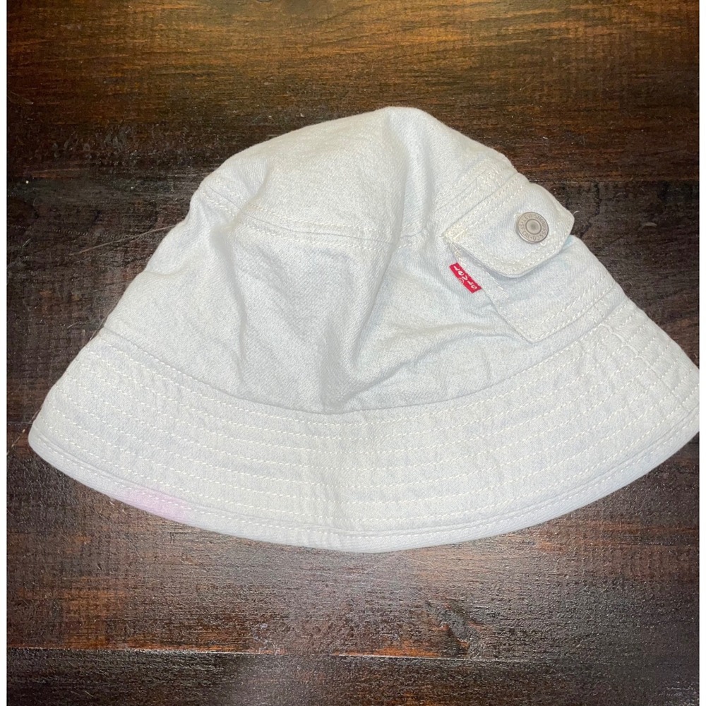 Levi's & Co. Denim Bucket Hat Women's Large Blue Distressed Jean Hat